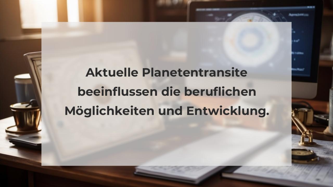 Aktuelle Planetentransite beeinflussen die beruflichen Möglichkeiten und Entwicklung.