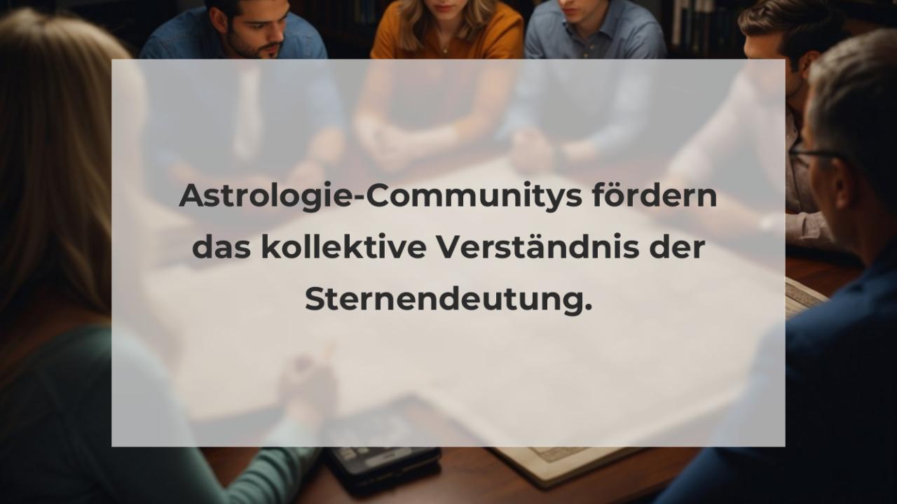 Astrologie-Communitys fördern das kollektive Verständnis der Sternendeutung.