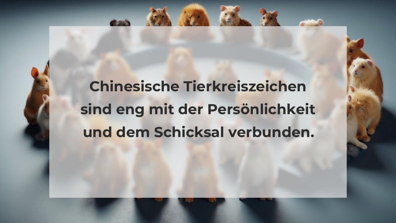 Chinesische Tierkreiszeichen sind eng mit der Persönlichkeit und dem Schicksal verbunden.