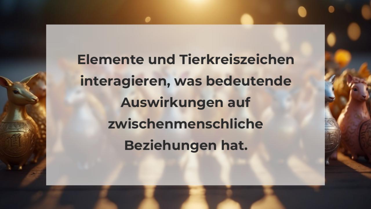 Elemente und Tierkreiszeichen interagieren, was bedeutende Auswirkungen auf zwischenmenschliche Beziehungen hat.