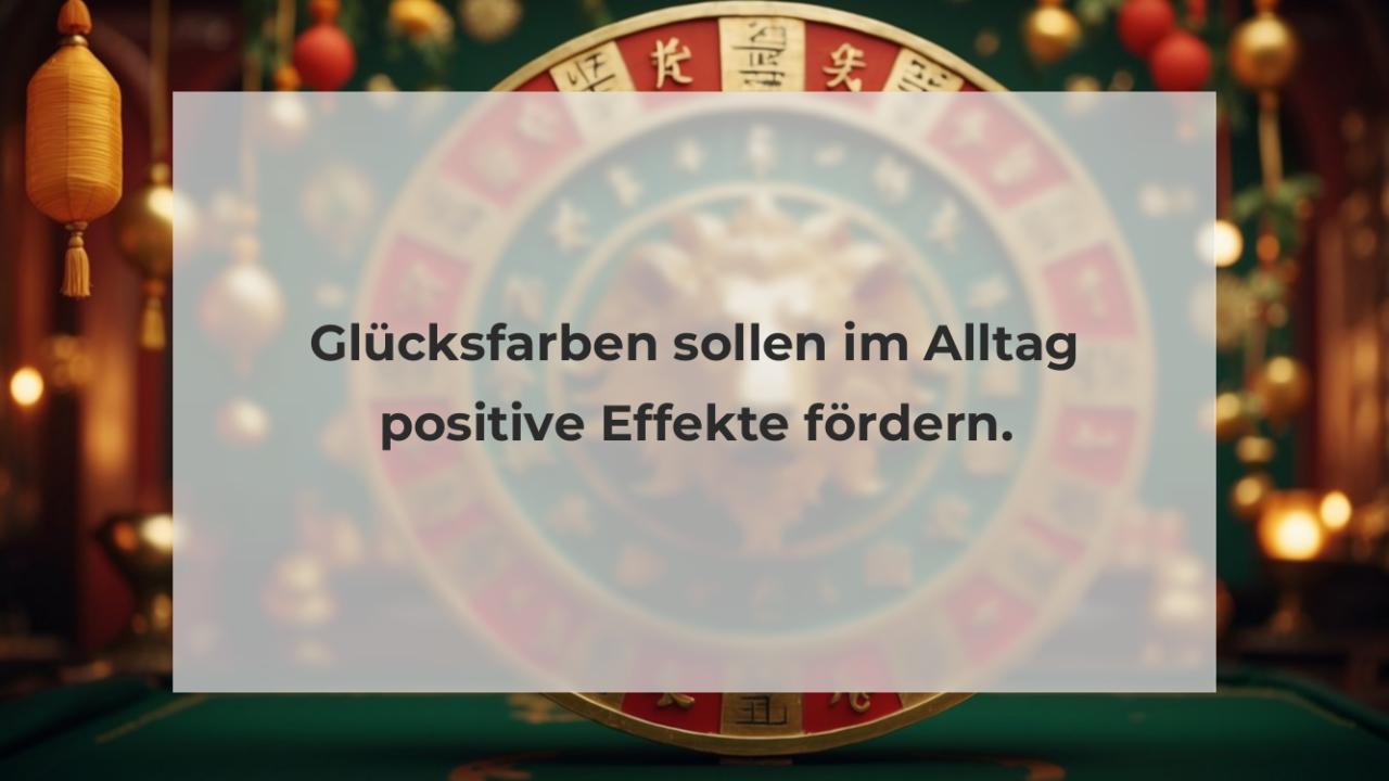 Glücksfarben sollen im Alltag positive Effekte fördern.