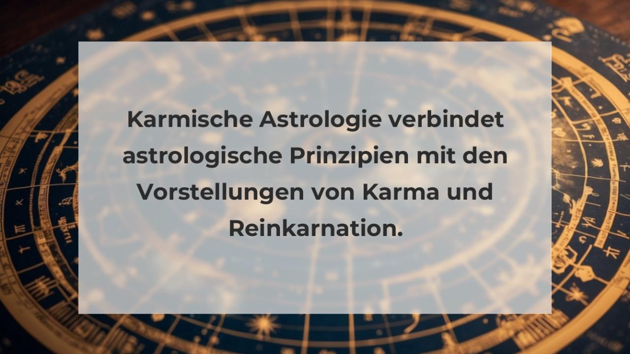 Karmische Astrologie verbindet astrologische Prinzipien mit den Vorstellungen von Karma und Reinkarnation.