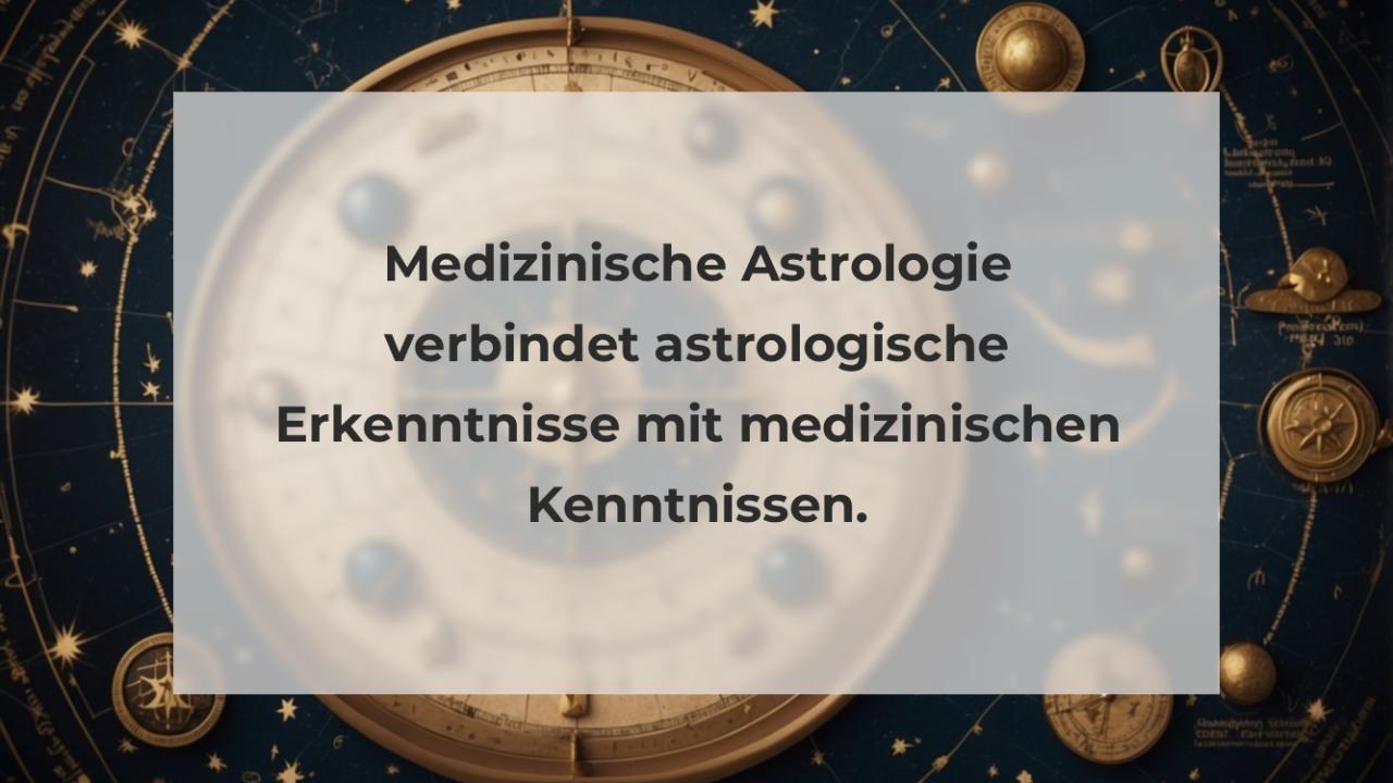 Medizinische Astrologie verbindet astrologische Erkenntnisse mit medizinischen Kenntnissen.