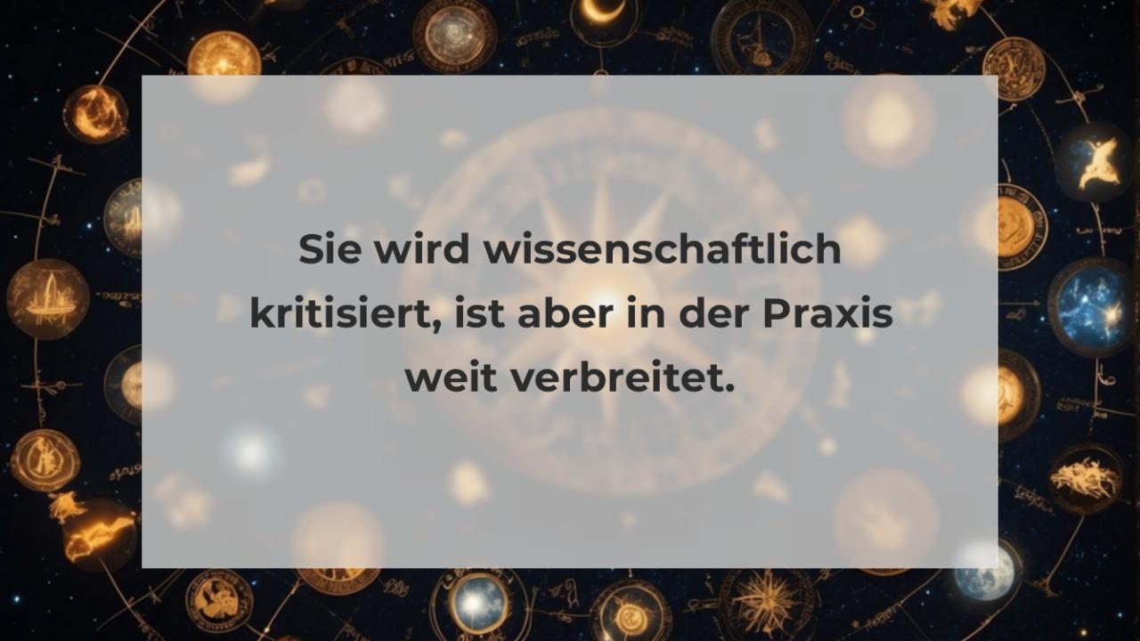 Sie wird wissenschaftlich kritisiert, ist aber in der Praxis weit verbreitet.